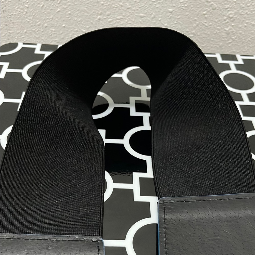 Blue and Black Faux Snakeskin S/M 34.75” Belt with Double Closure Silver Buckle - Picture 12 of 15